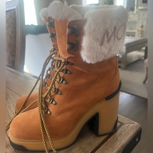 Moncler Faux Fur Boots - Picture 1 of 9